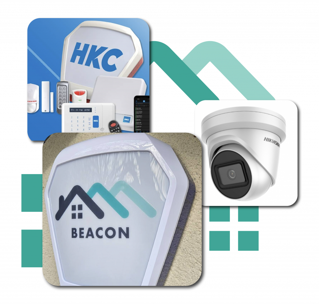 Beacon Alarm system hikvision cctv camera and hkc alarm kit